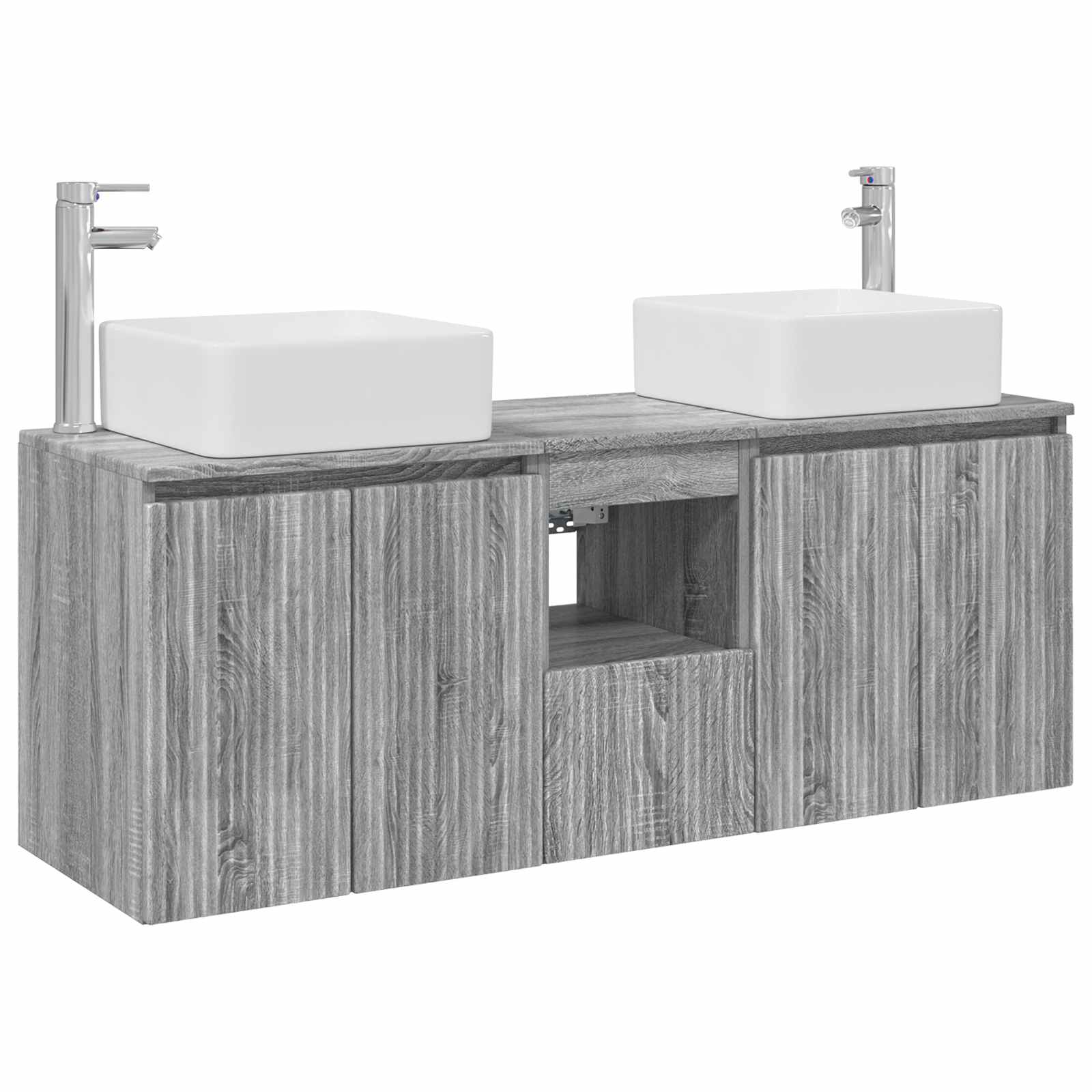 Maison Exclusive - Badezimmerschrank-set 3 Stk. Grau Sonoma 49,5