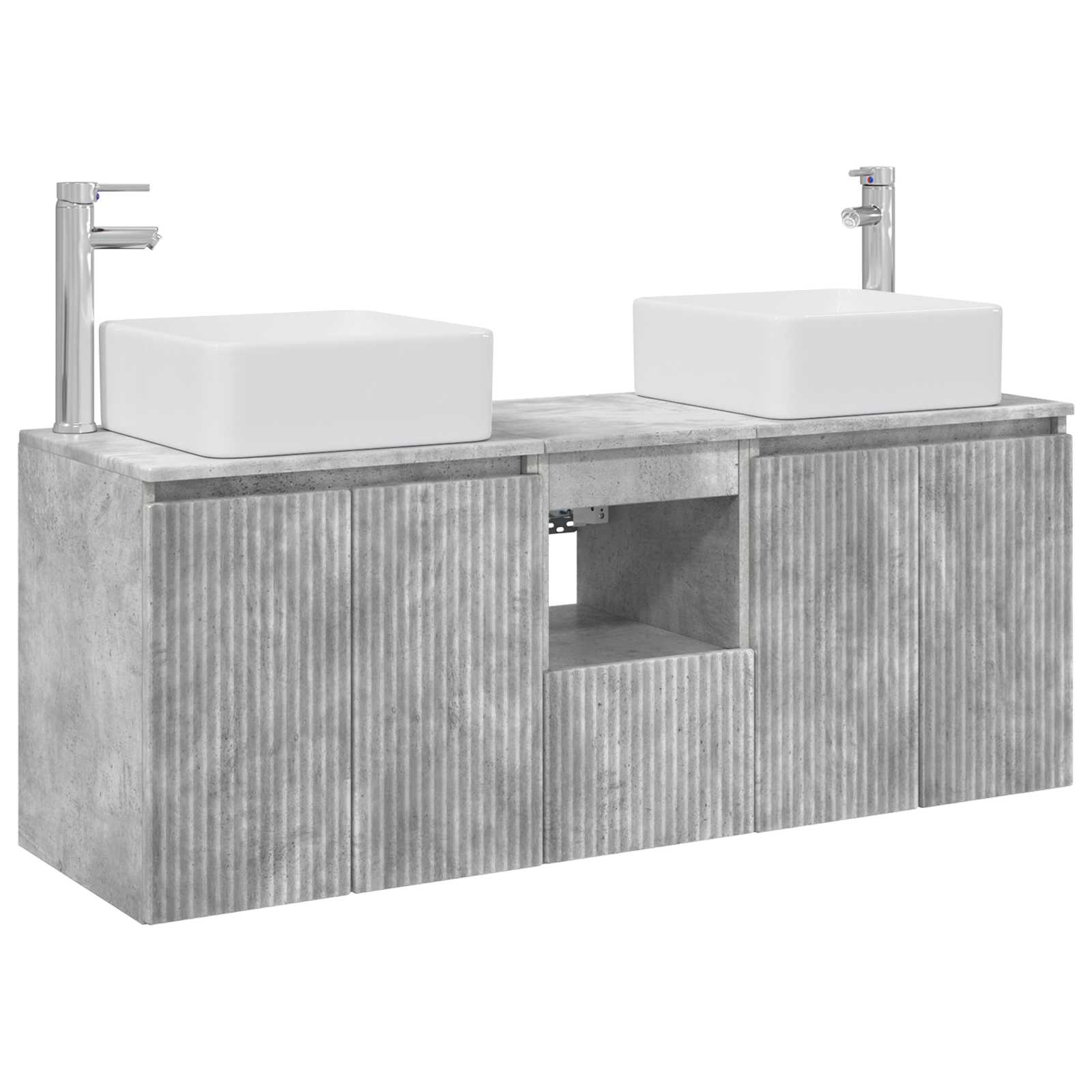 Maison Exclusive - Badezimmerschrank-set 3 Stk. Betongrau 49,5 X