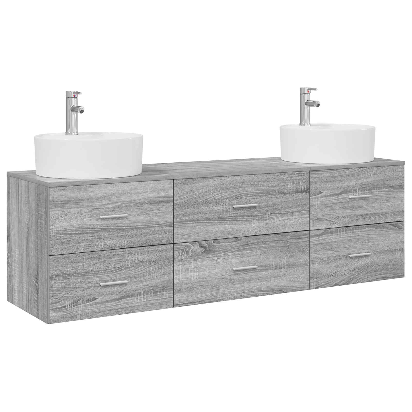Maison Exclusive - Badezimmerschrank-set 3 Stk. Grau Sonoma 62,5