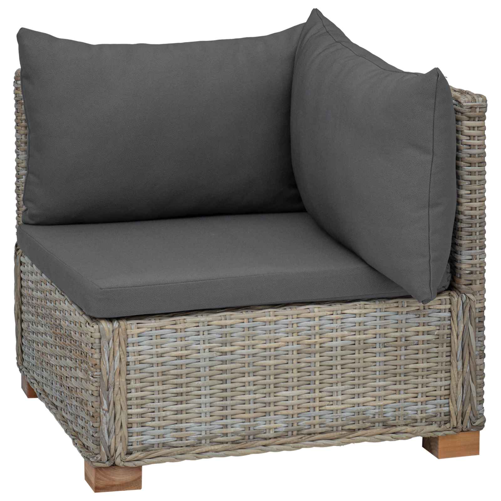 Maison Exclusive - Ecksofa Mit Kissen Gendt Natürliches Rattan Ku