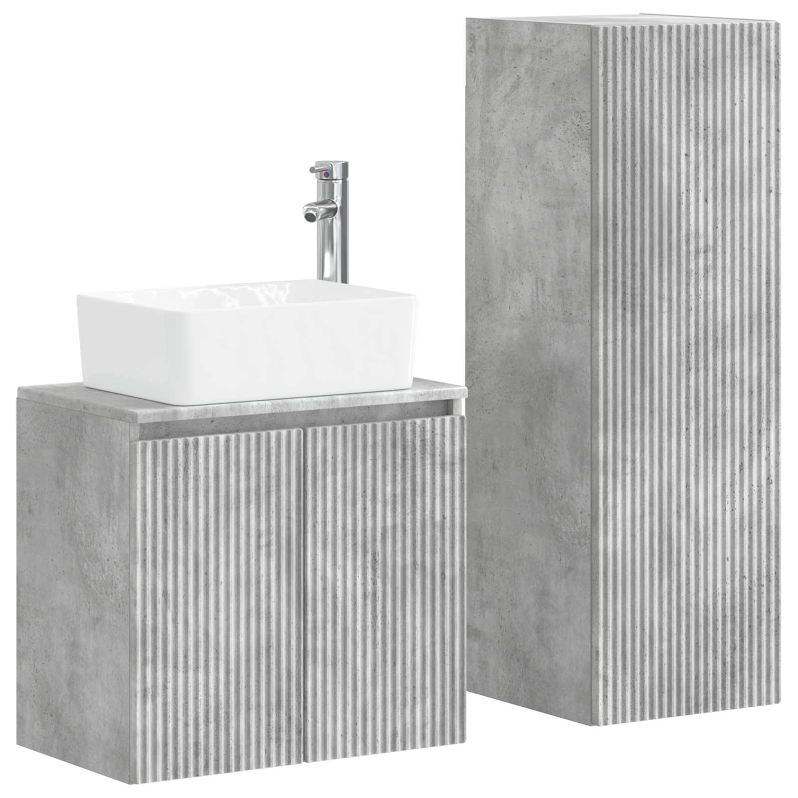 Maison Exclusive - Badezimmermöbel-set 2 Stk. Betongrau 33 X 34,5