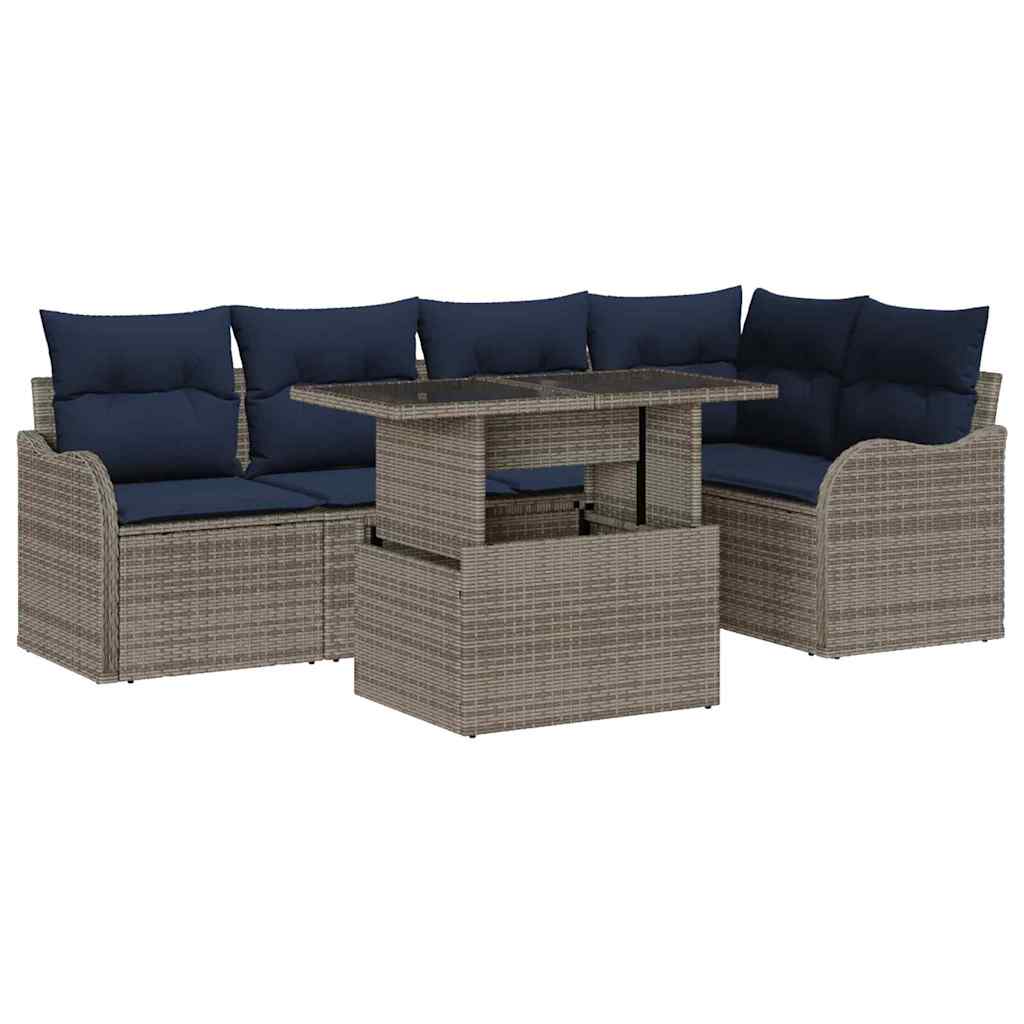 Maison Exclusive - Essgruppe 6 Stk. Grau Poly Rattan