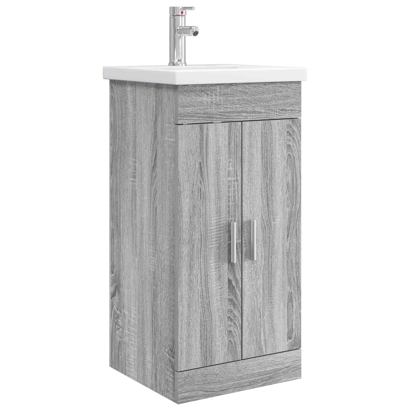 Maison Exclusive - Badezimmerschrank Mit Waschbecken Grau Sonoma