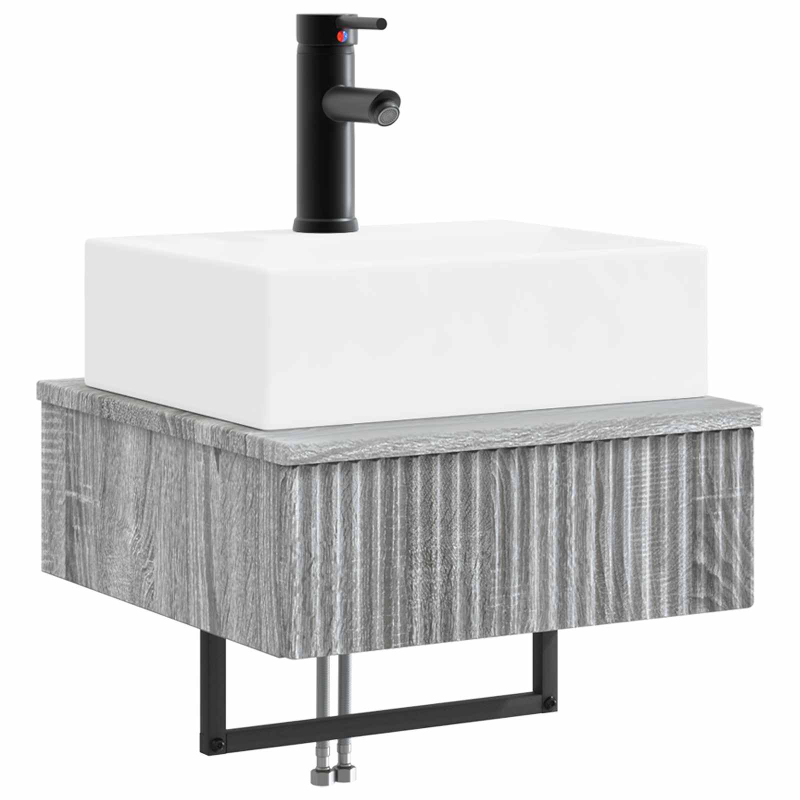 Maison Exclusive - Wandmontiertes Waschbecken Grau Sonoma 40 X 41