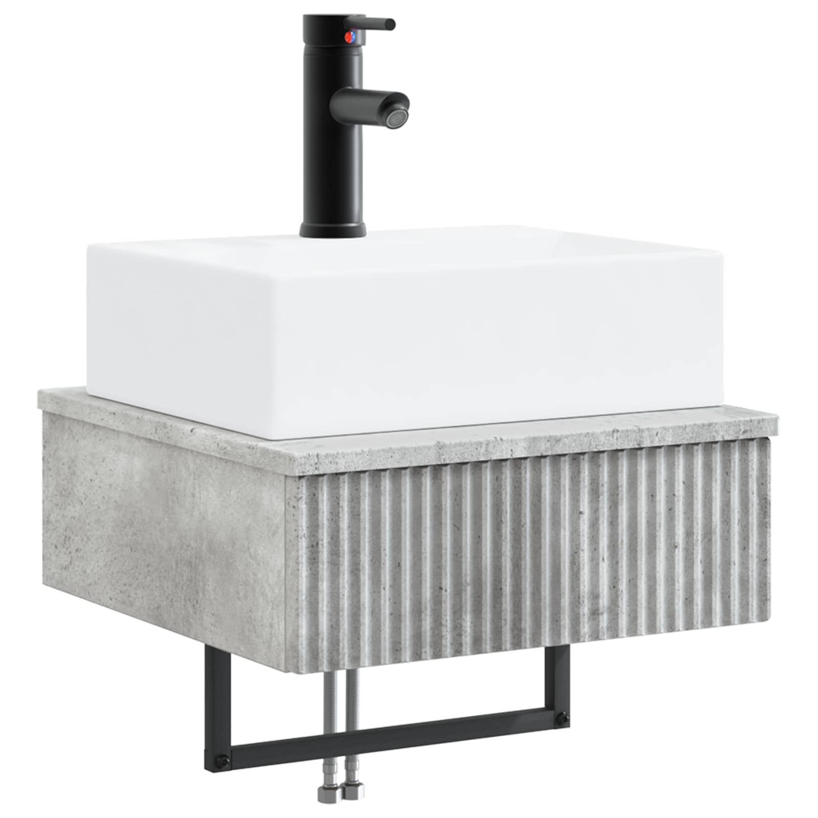 Maison Exclusive - Wandmontiertes Waschbecken Betongrau 40 X 41 X