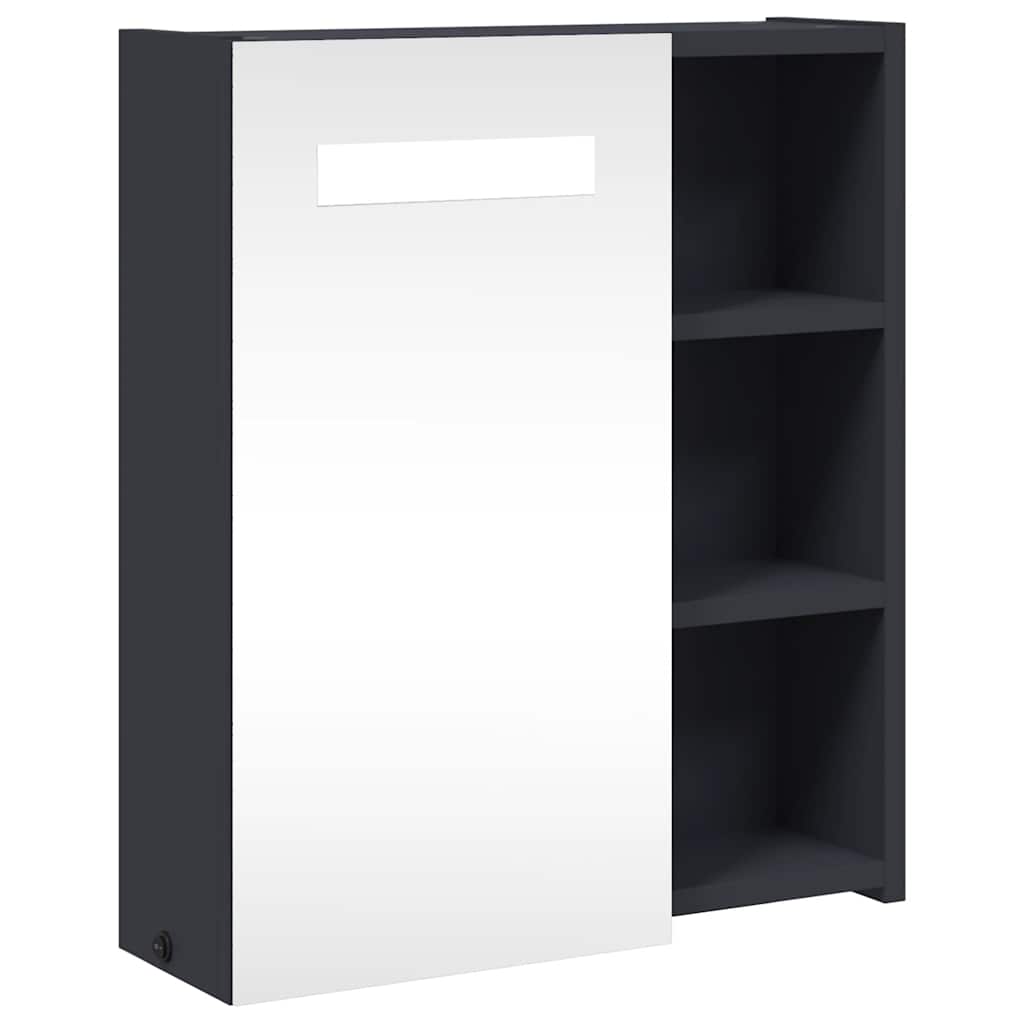 Maison Exclusive - Spiegelschrank Mit Led-beleuchtung Grau 45x13x