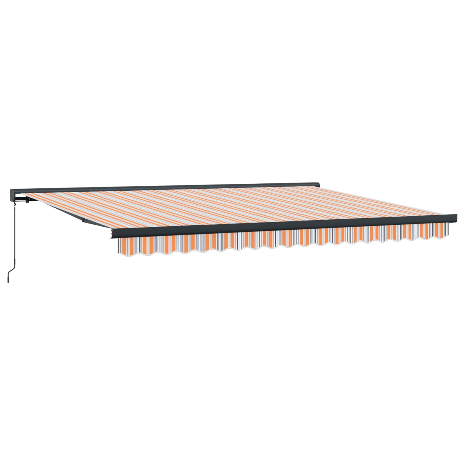Maison Exclusive - Ausziehbare Markise Orange Und Grau 400 X 300