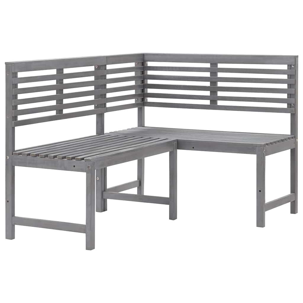 Maison Exclusive - Garten-eckbank Grau 140 Cm Massivholz Akazie