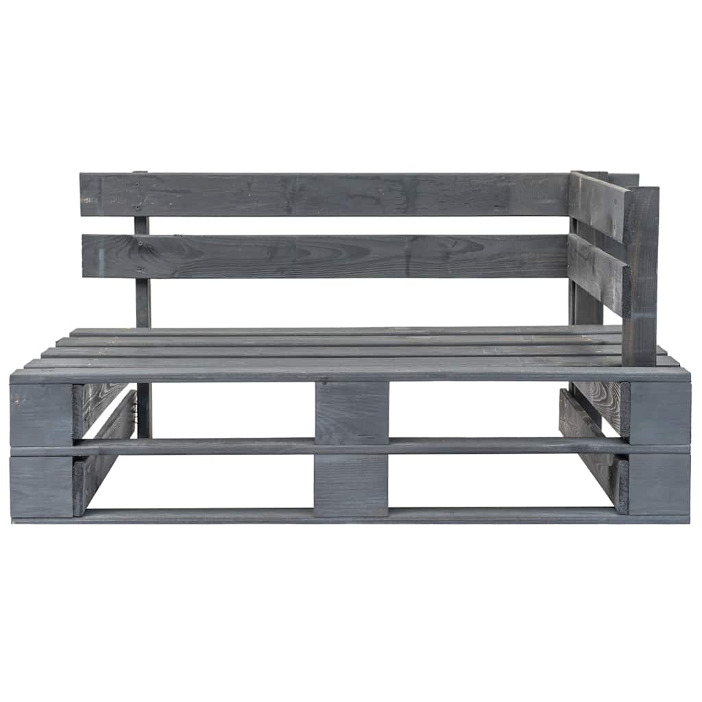 Maison Exclusive - Outdoor-eckbank Paletten Holz Grau