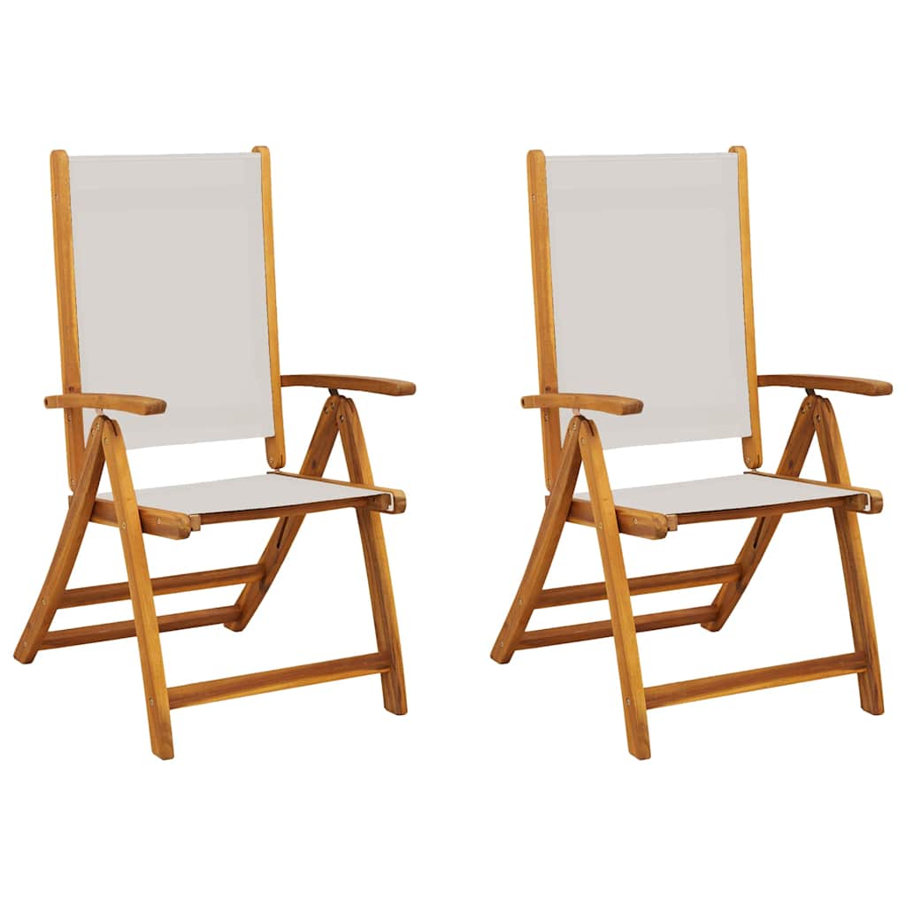 Maison Exclusive - Klappstühle, 2 Stück, Massivholz Akazie Und Te