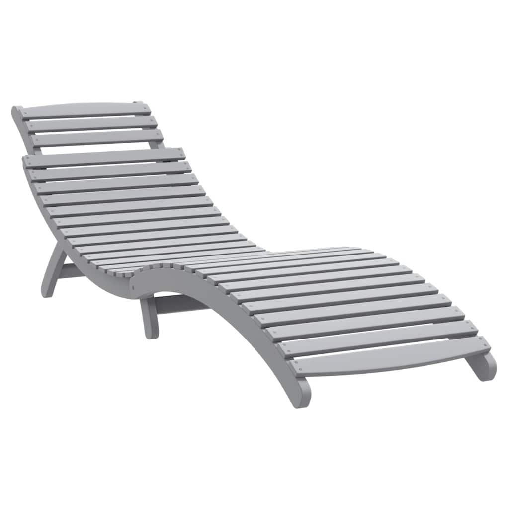 Maison Exclusive - Sonnenliege Grau 184x55x64 Cm Massivholz Akazi