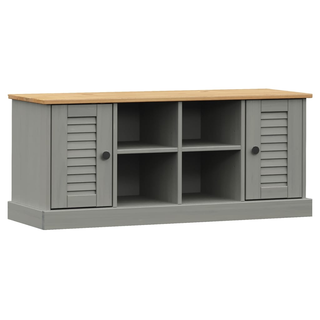 Maison Exclusive - Schuhbank Vigo Grau 106x35x45 Cm Massivholz Ki