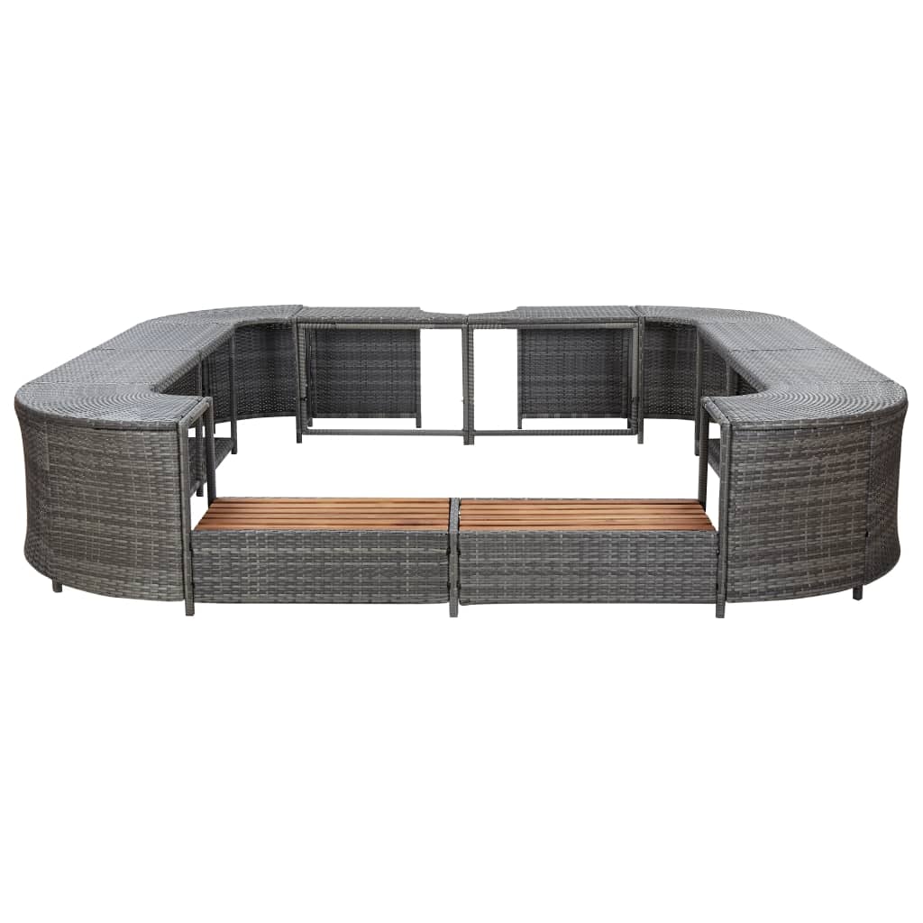 Maison Exclusive - Whirlpool-umrandung Quadratisch Grau 268x268x5