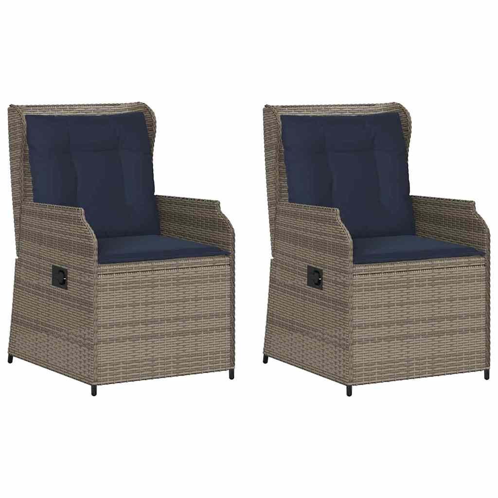 Maison Exclusive - Gartenbank 2 Stk. Grau Poly-rattan