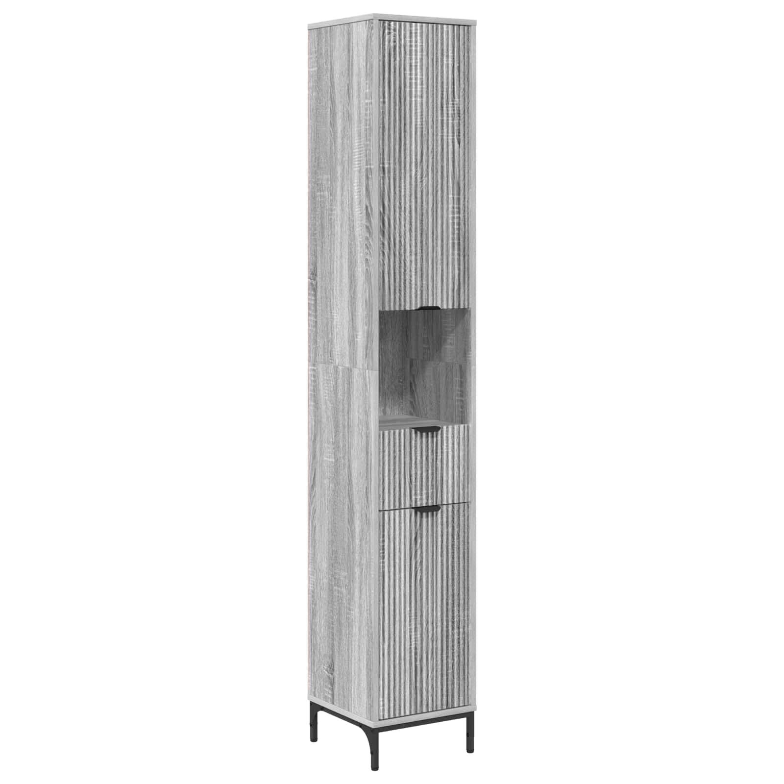Maison Exclusive - Badezimmerschrank Graues Sonoma 31,5 X 33 X 19