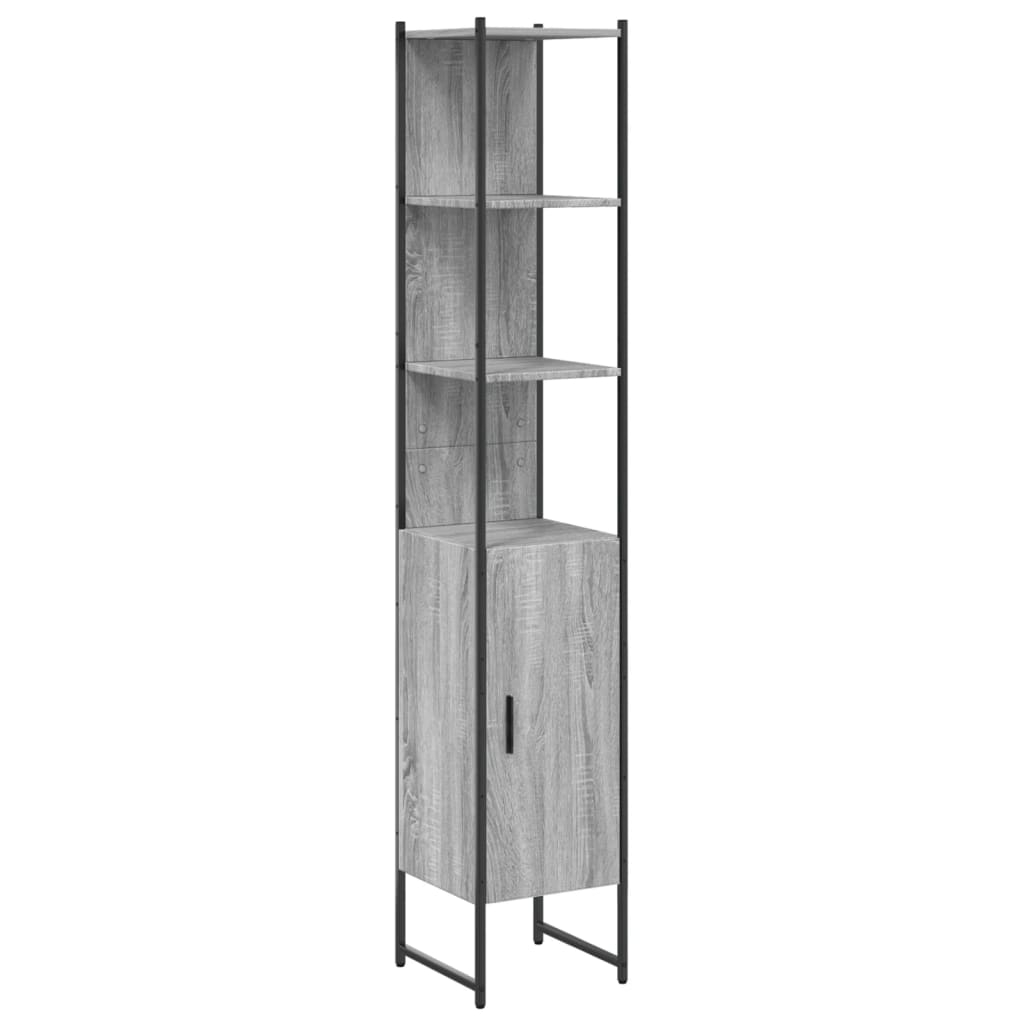 Maison Exclusive - Badschrank Grau Sonoma 33x33x185,5 Cm Holzwerk