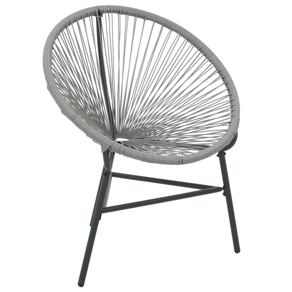 Maison Exclusive - Garten-mondstuhl Poly-rattan Grau