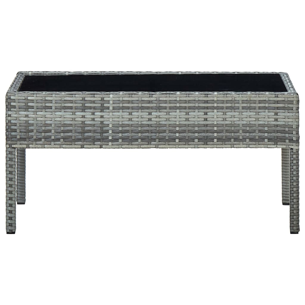 Maison Exclusive - Gartentisch Grau 75x40x37 Cm Poly Rattan
