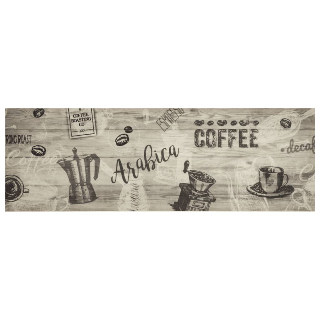 Maison Exclusive - Küchenteppich Waschbar Kaffee Grau 60x180 Cm S