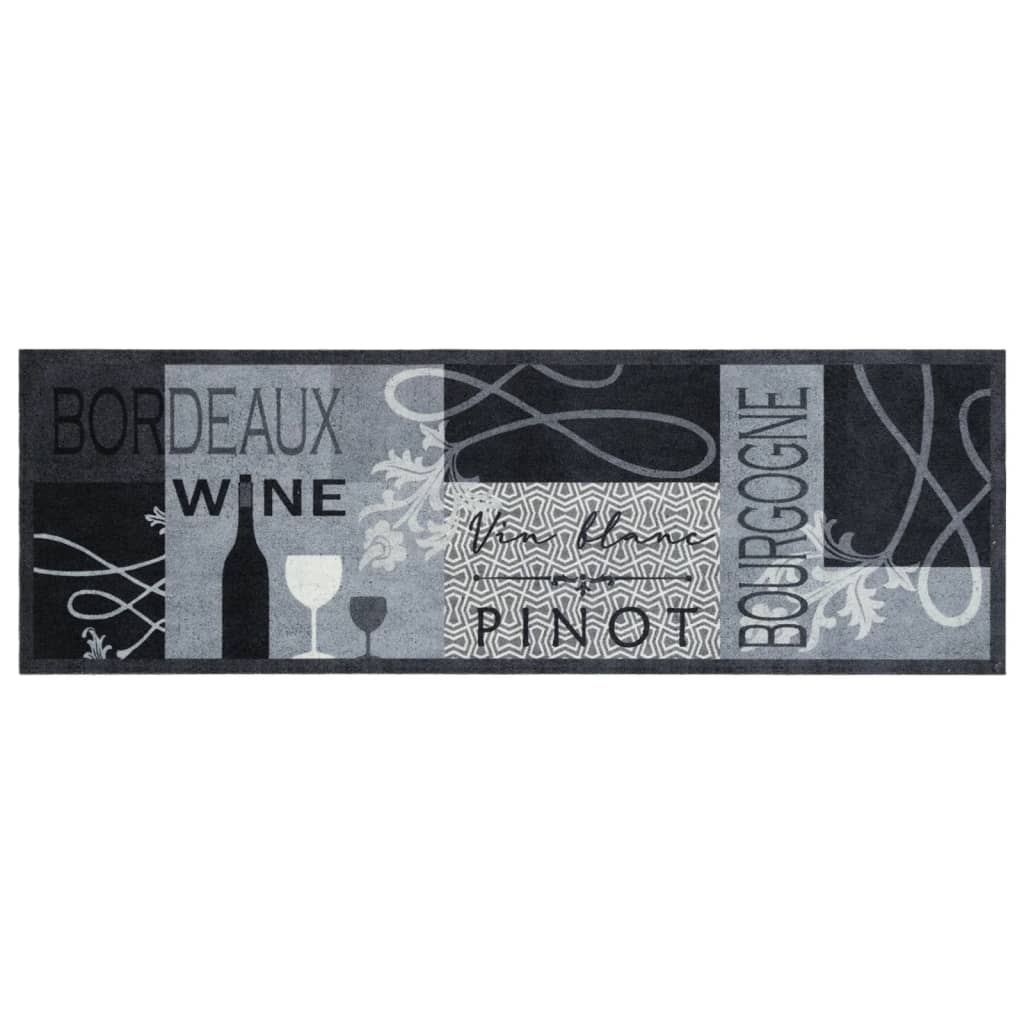 Maison Exclusive - Küchenteppich Waschbar Wein Grau 60x180 Cm Sam