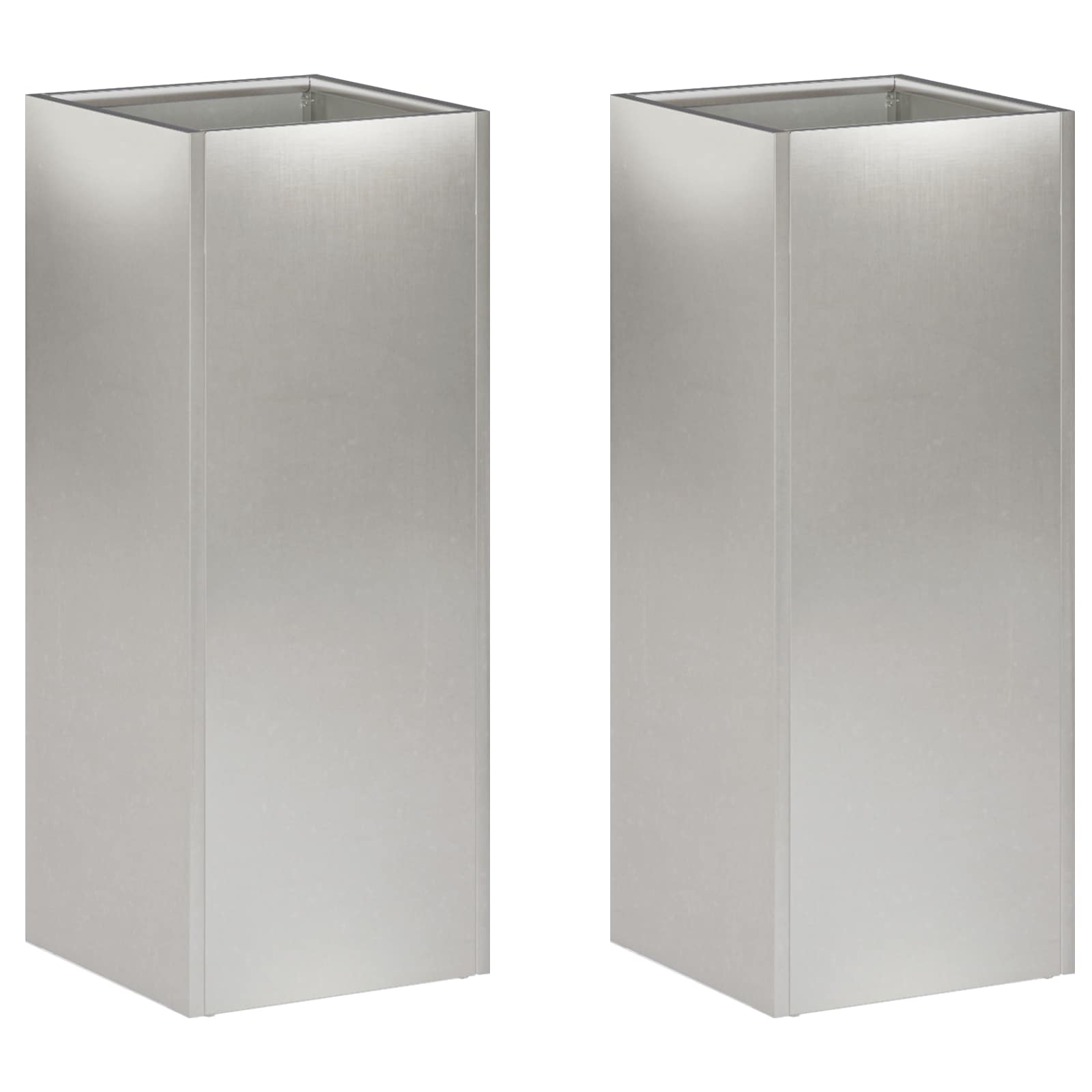 Maison Exclusive - Garten-pflanzgefäß 2 Stk. Silber 20 X 20 X 50