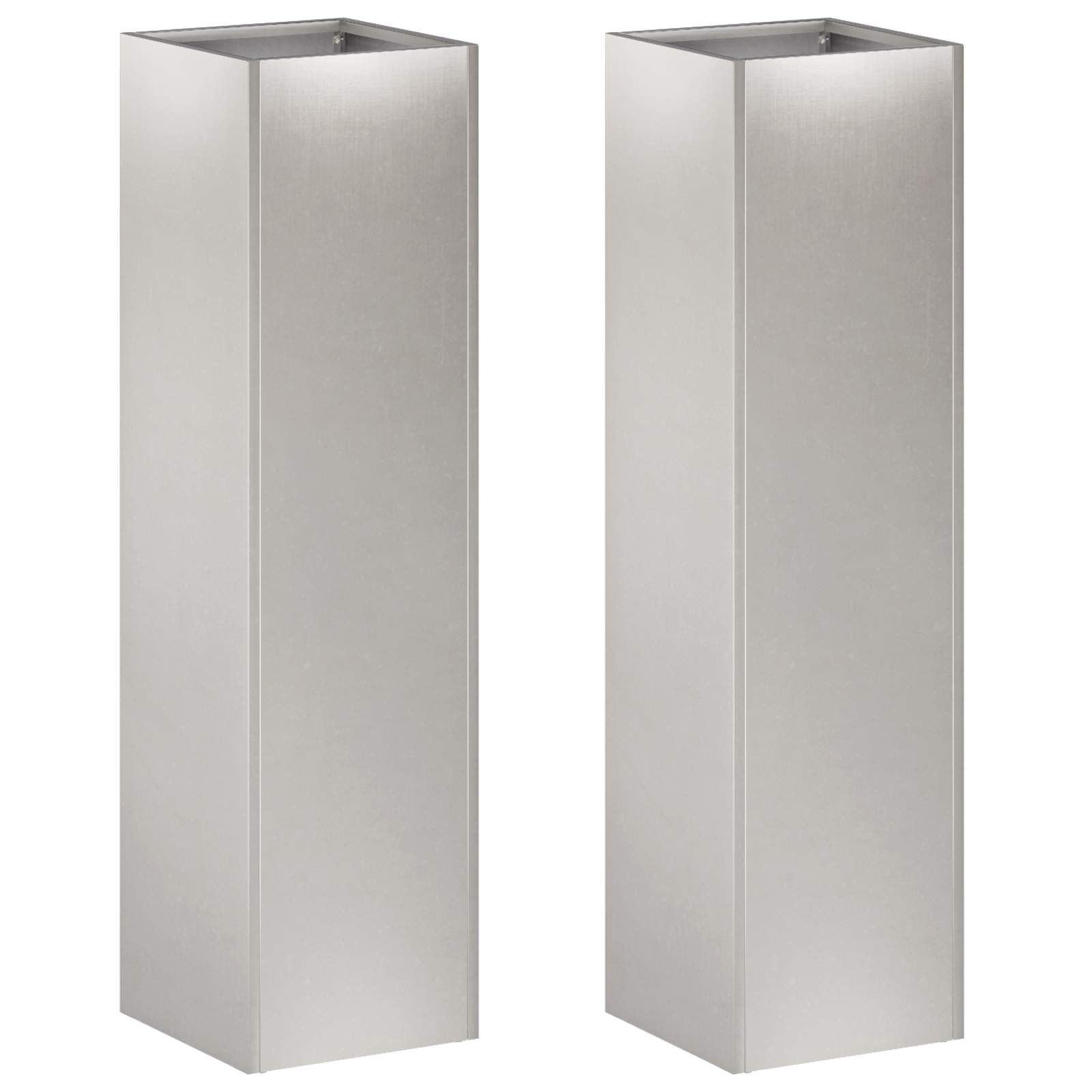 Maison Exclusive - Garten-pflanzgefäß 2 Stk. Silber 20 X 20 X 75