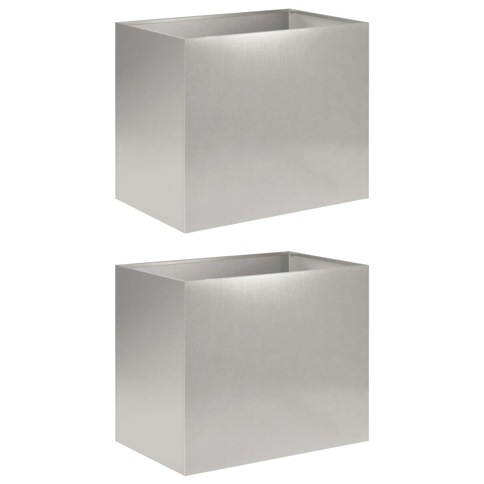 Maison Exclusive - Garten-pflanzgefäß 2 Stk. Silber 60 X 40 X 50