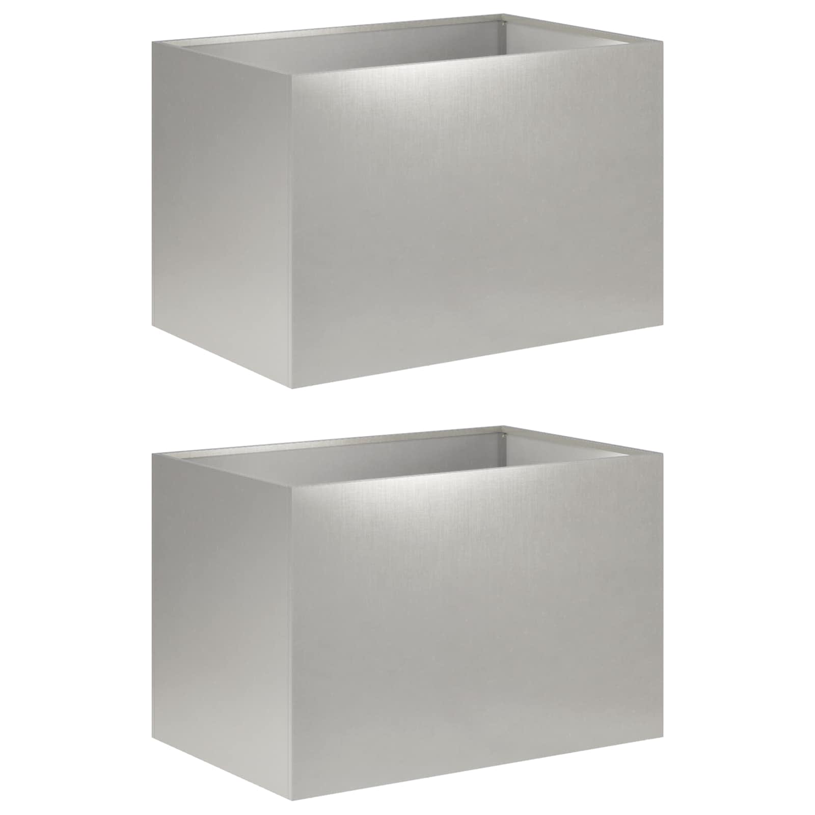 Maison Exclusive - Garten-pflanzgefäß 2 Stk. Silber 60 X 40 X 40
