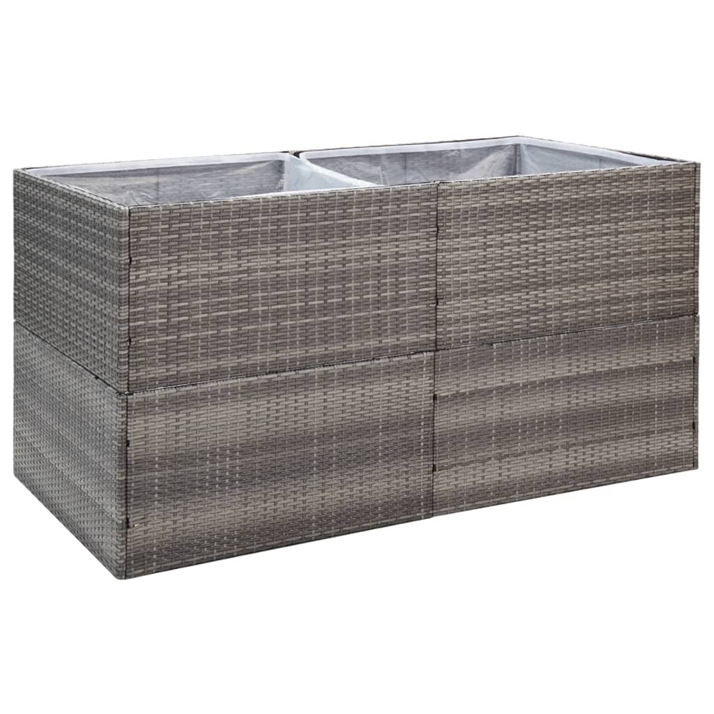 Maison Exclusive - Pflanzkübel Grau 157x80x80 Cm Poly Rattan