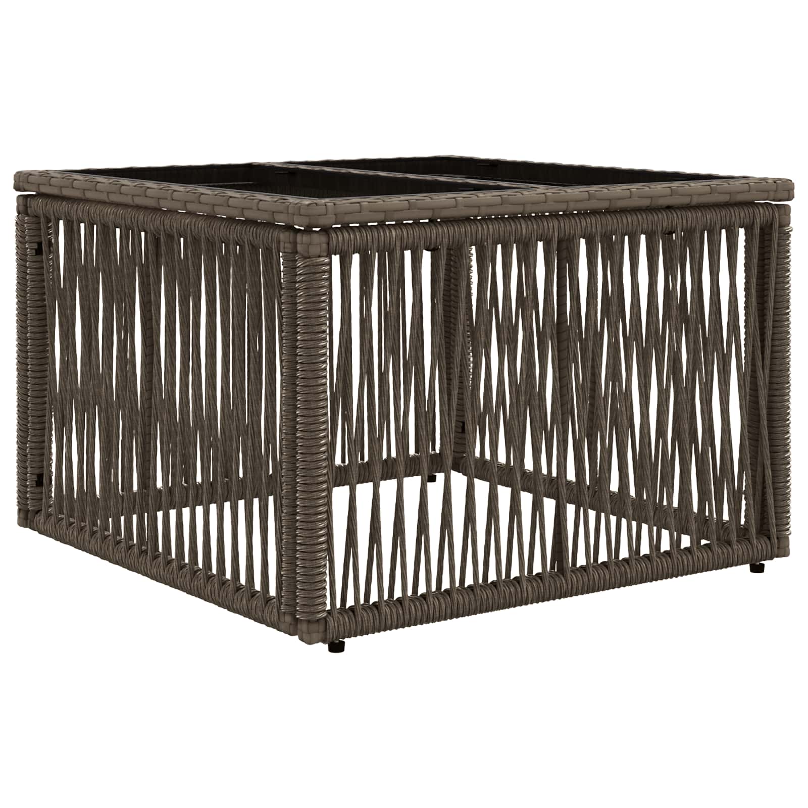 Maison Exclusive - Gartentisch Grau Und Schwarz 55 X 55 X 37 Cm P