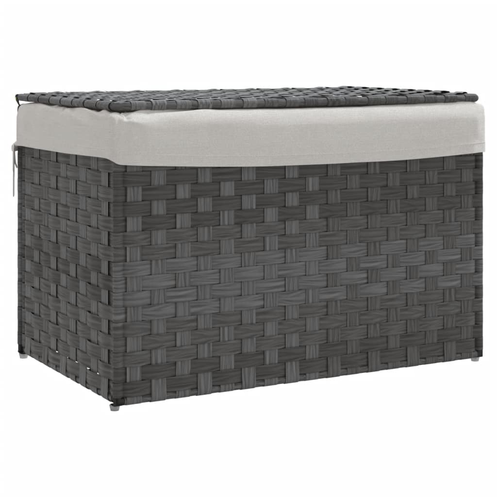 Maison Exclusive - Wäschekorb Mit Deckel Grau 55,5x35x34 Cm Poly