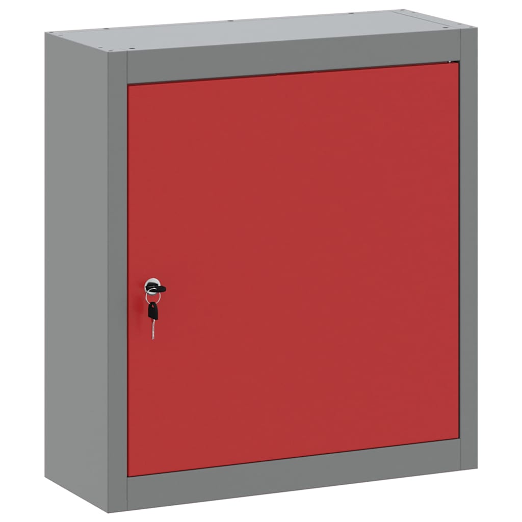 Maison Exclusive - Werkzeugschrank Mit Regal Rot Und Grau 50 X 20