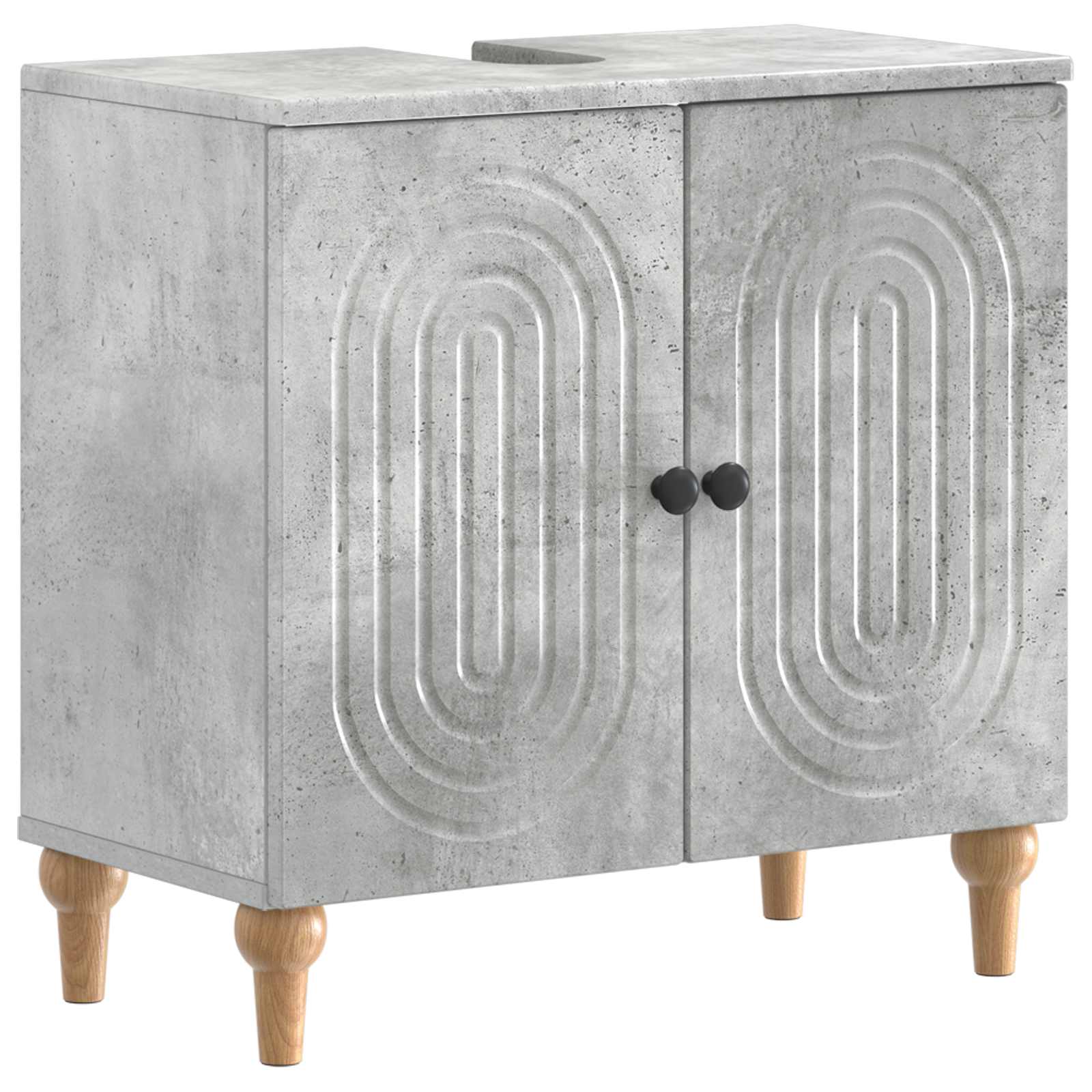 Maison Exclusive - Waschbeckenschrank Alkmaar Betongrau 59,5 X 31