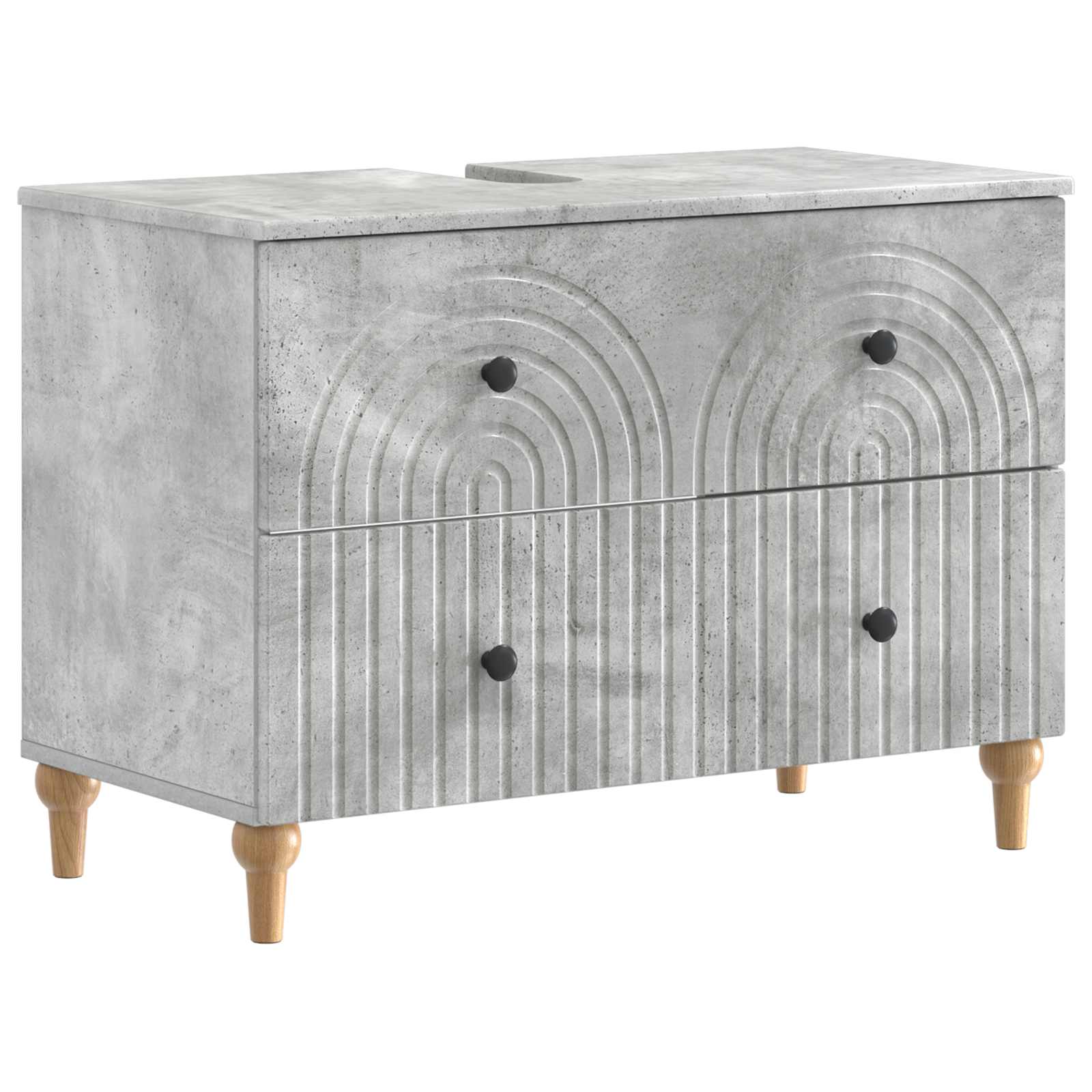 Maison Exclusive - Waschbeckenschrank Alkmaar Betongrau 82 X 41 X