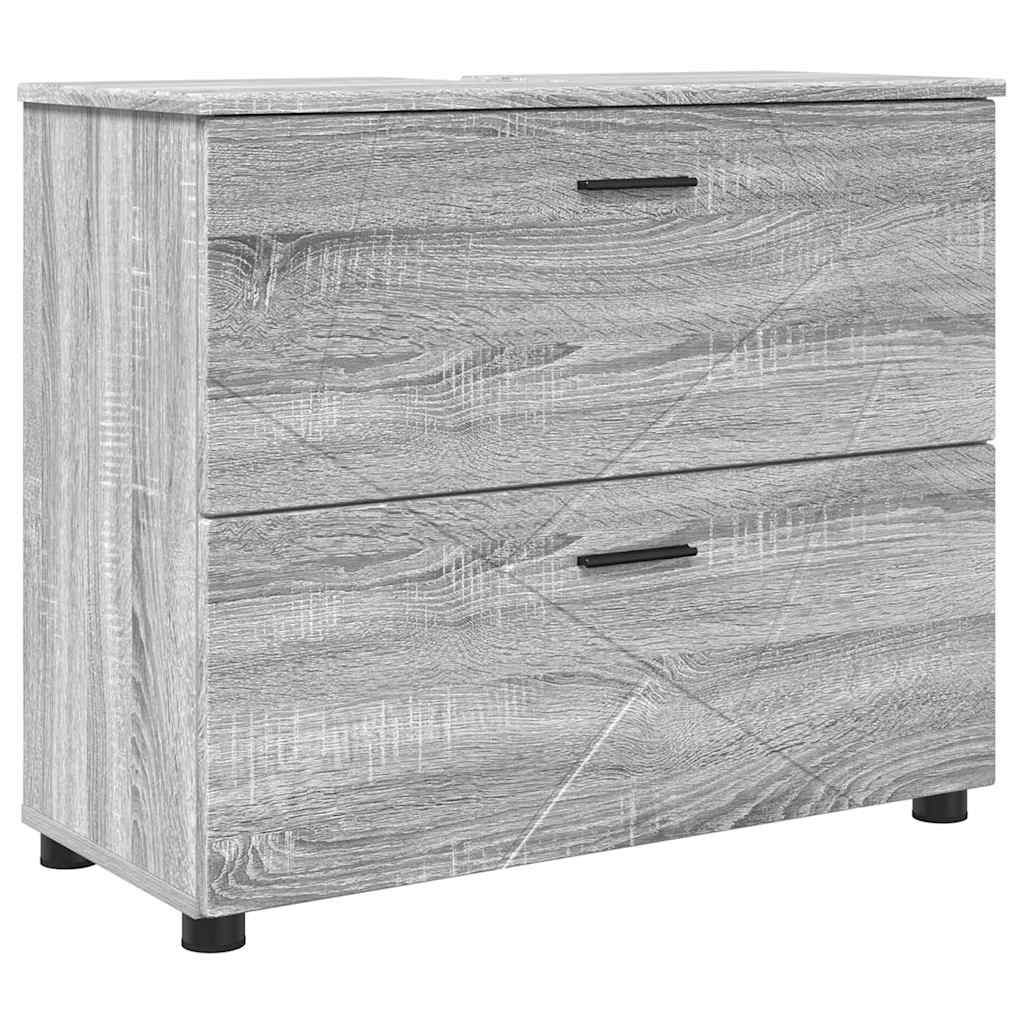 Maison Exclusive - Badezimmerschrank Sonoma-grau 76,5 X 35 X 64 C