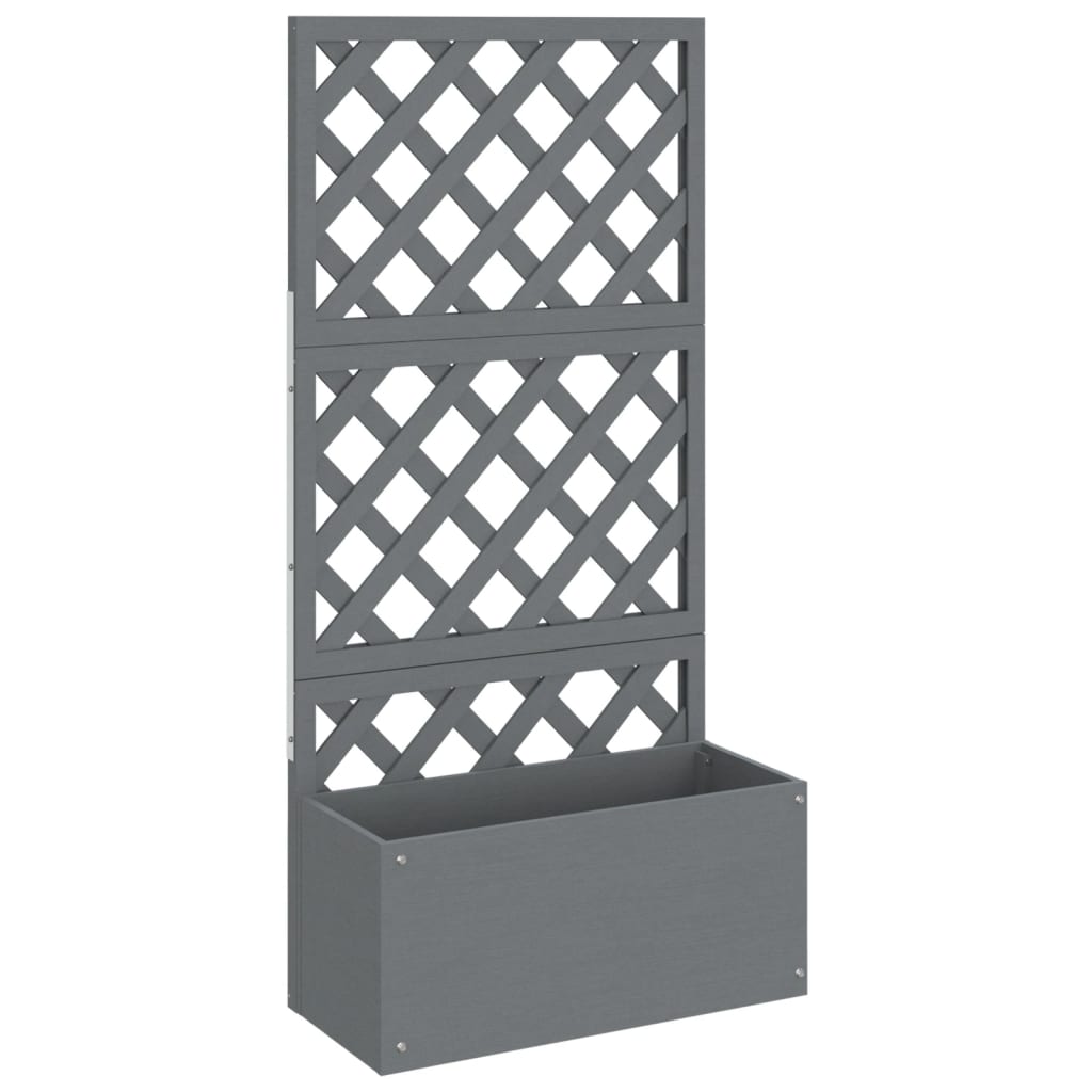 Maison Exclusive - Blumenkasten Mit Rankgitter Grau 65x33x135 Cm