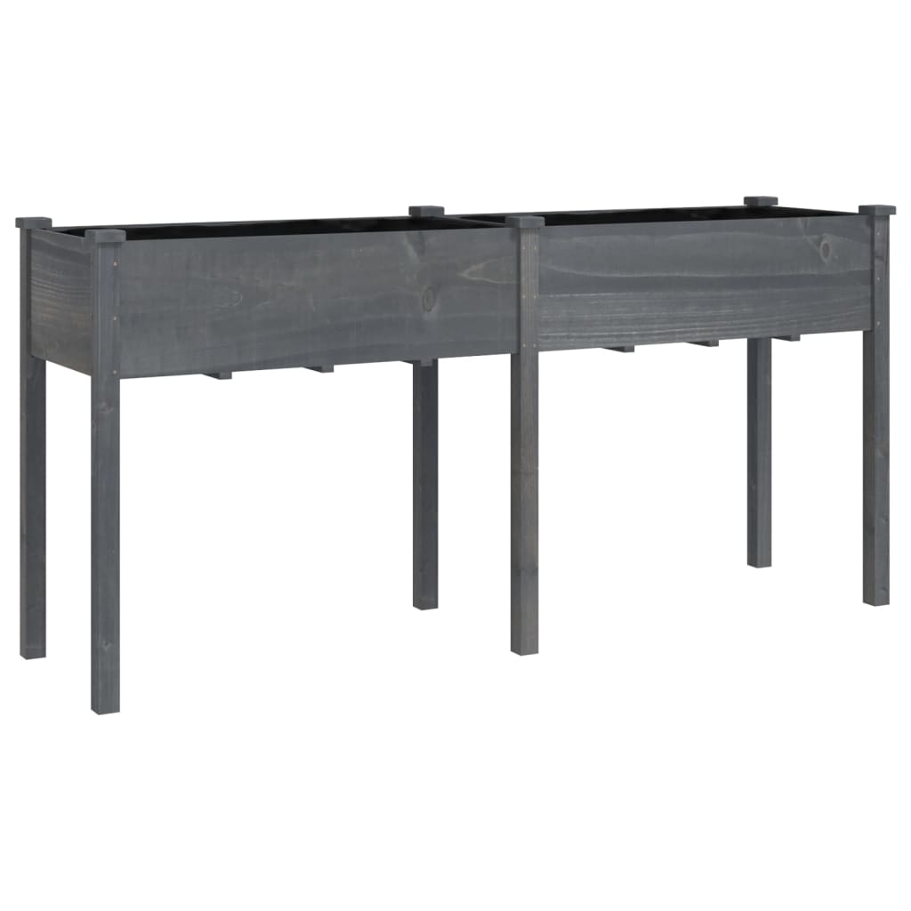 Maison Exclusive - Pflanzkübel Mit Einsatz Grau 161x45x76 Cm Mass