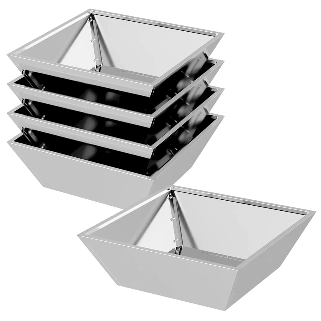 Maison Exclusive - Garten-pflanzgefäß 5 Stk. Silber 50 X 50 X 15