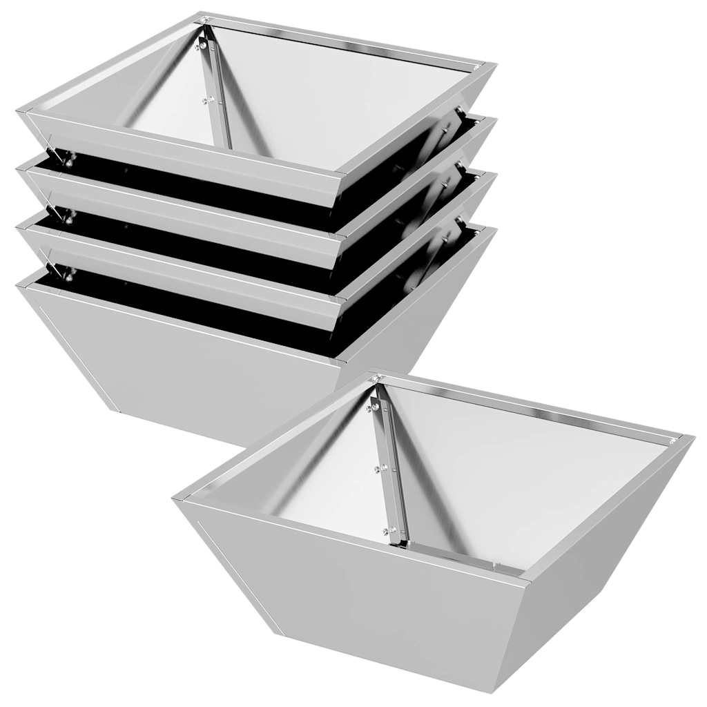 Maison Exclusive - Garten-pflanzgefäß 5 Stk. Silber 40 X 40 X 15