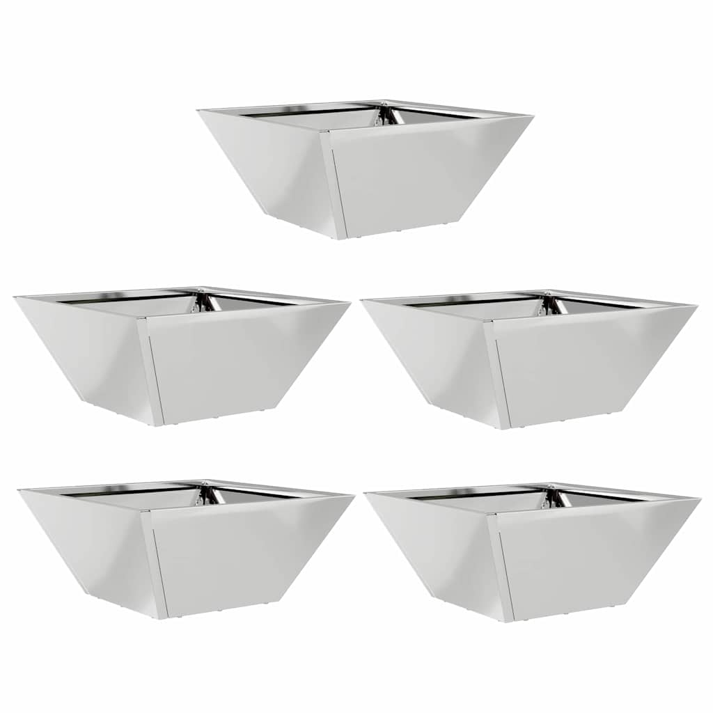 Maison Exclusive - Garten-pflanzgefäß 5 Stk. Silber 35 X 35 X 15