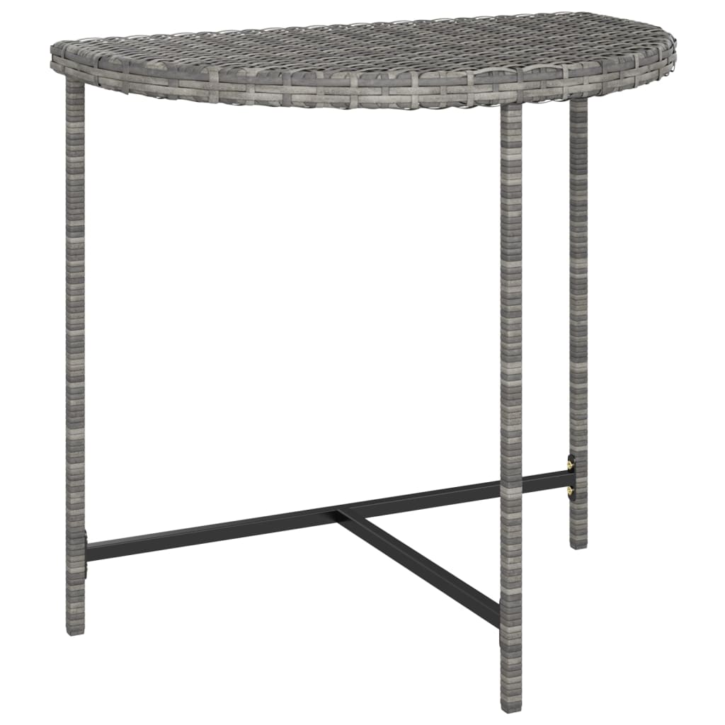 Maison Exclusive - Gartentisch Grau 80x50x75 Cm Poly Rattan