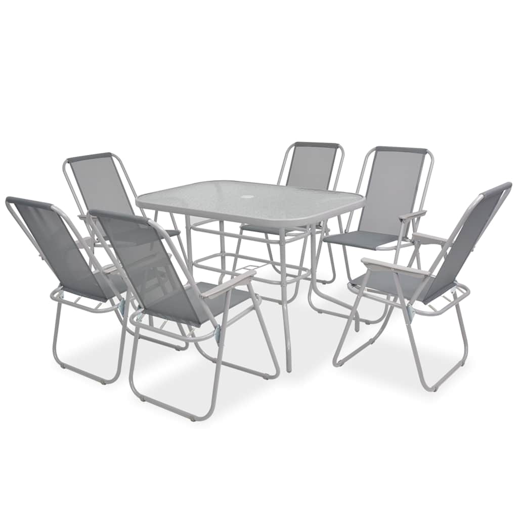 Maison Exclusive - 8-tlg. Garten-essgruppe Stahl Und Textilene Gr