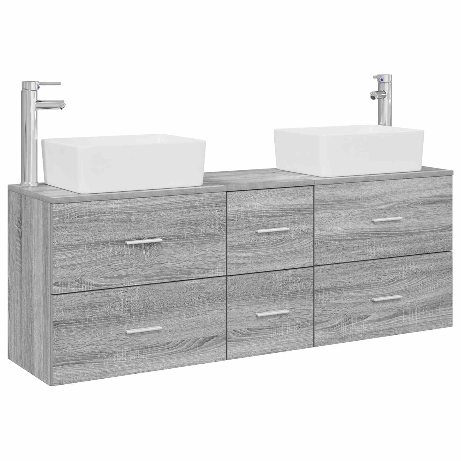 Maison Exclusive - Badezimmerschrank-set 3 Stk. Grau Sonoma 53 X