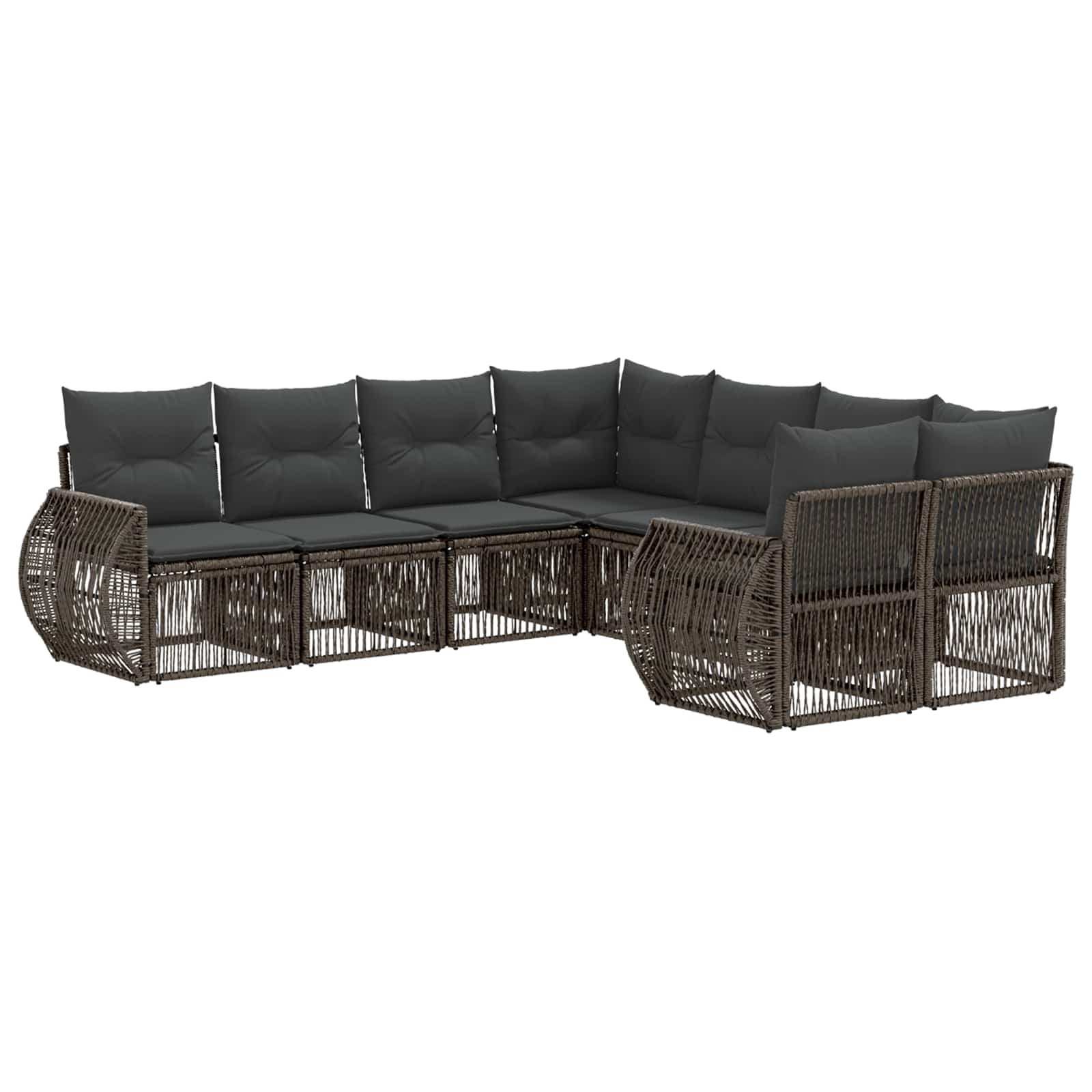 Maison Exclusive - Gartensofa-set 8 Stk. 8-sitzanzahl Grau Poly-r