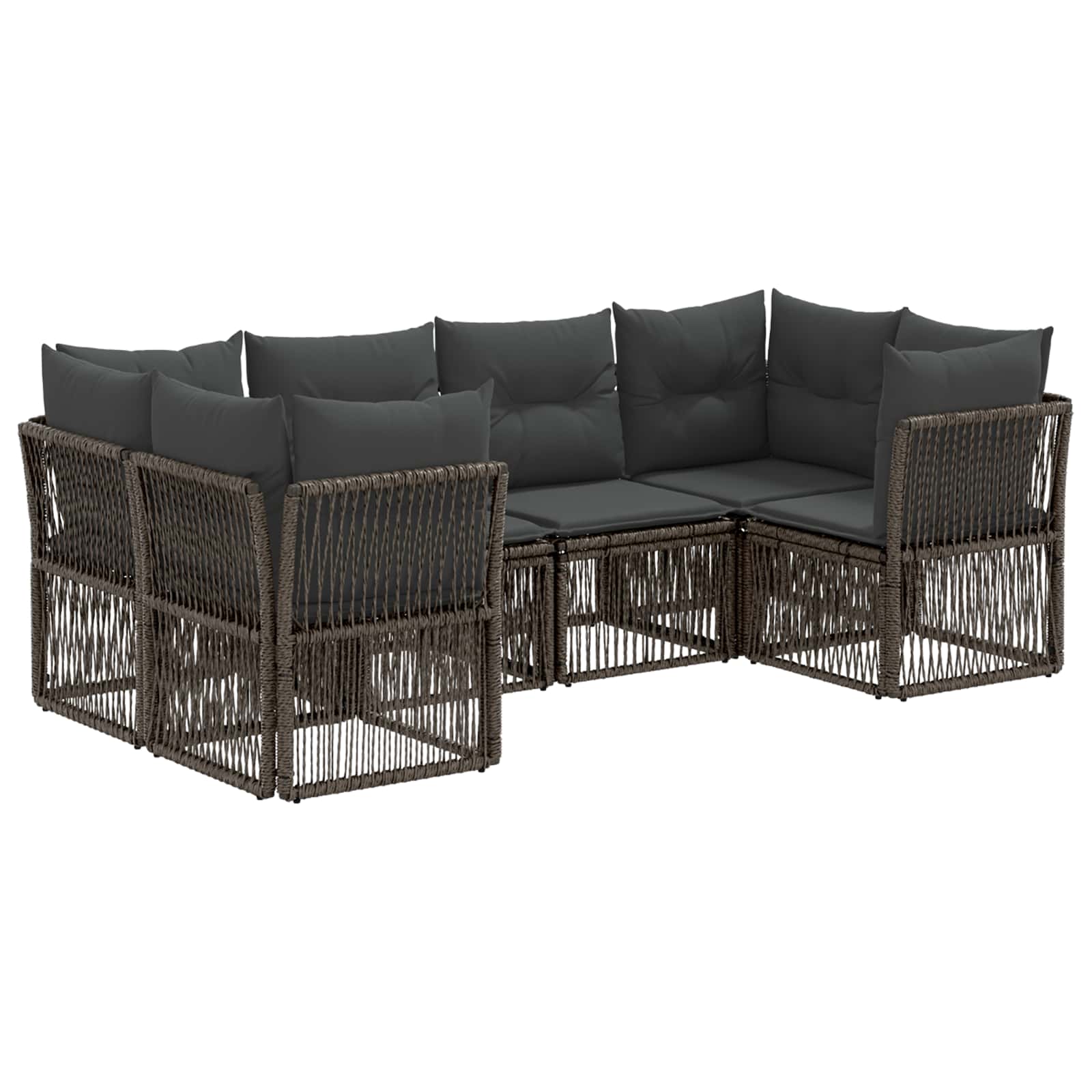 Maison Exclusive - Gartensofa-set 6 Stk. 6-sitzanzahl Grau Poly-r