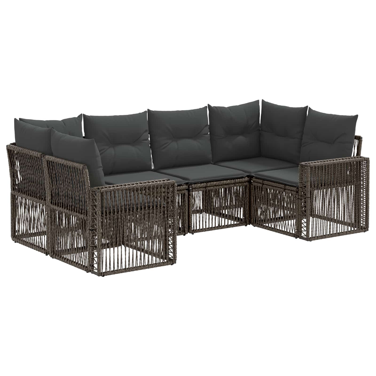 Maison Exclusive - Gartensofa-set 6 Stk. 6-sitzanzahl Grau Und Du