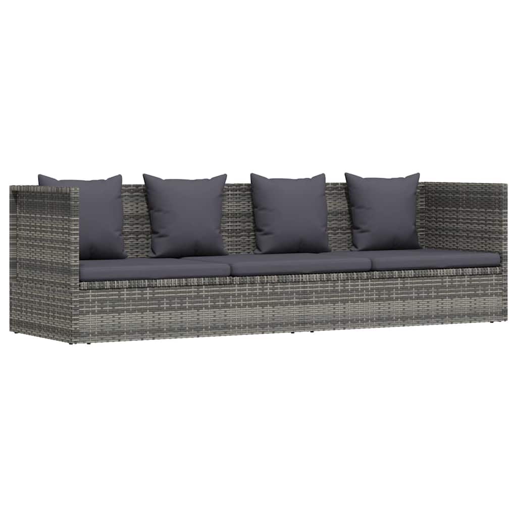 Maison Exclusive - Garten-sofabett 200x60 Cm Poly Rattan Grau