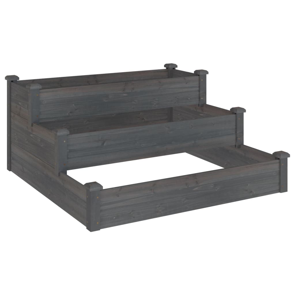 Maison Exclusive - Hochbeet Grau 120x120x56 Cm Massivholz Tanne