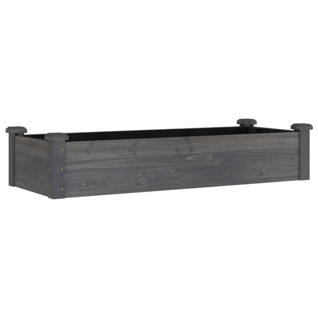 Maison Exclusive - Hochbeet Mit Einsatz Grau 120x45x25 Cm Massivh