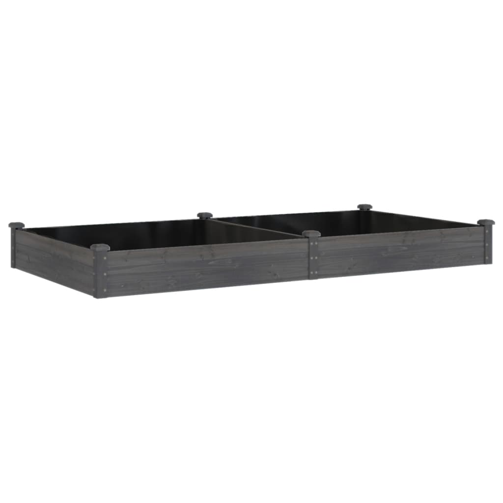 Maison Exclusive - Hochbeet Mit Einsatz Grau 240x120x25 Cm Massiv